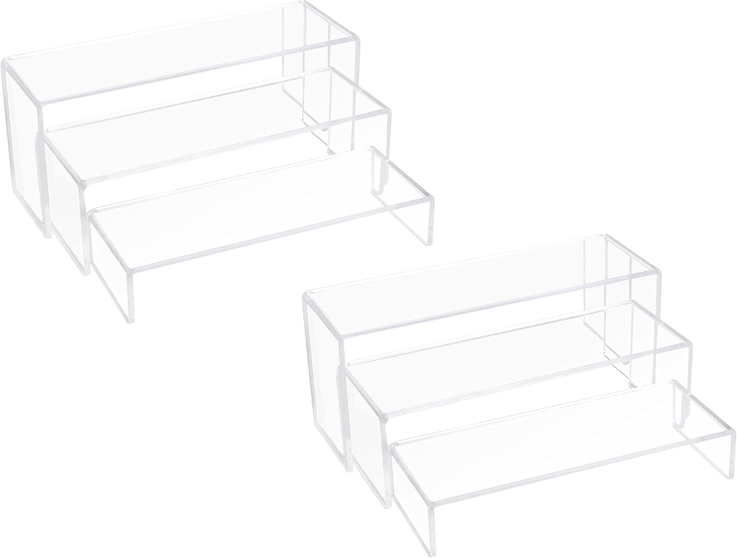 3 Tier Acrylic Riser Display Shelf Cupcake Stand for Amiibo Funko POP Figures / Clear