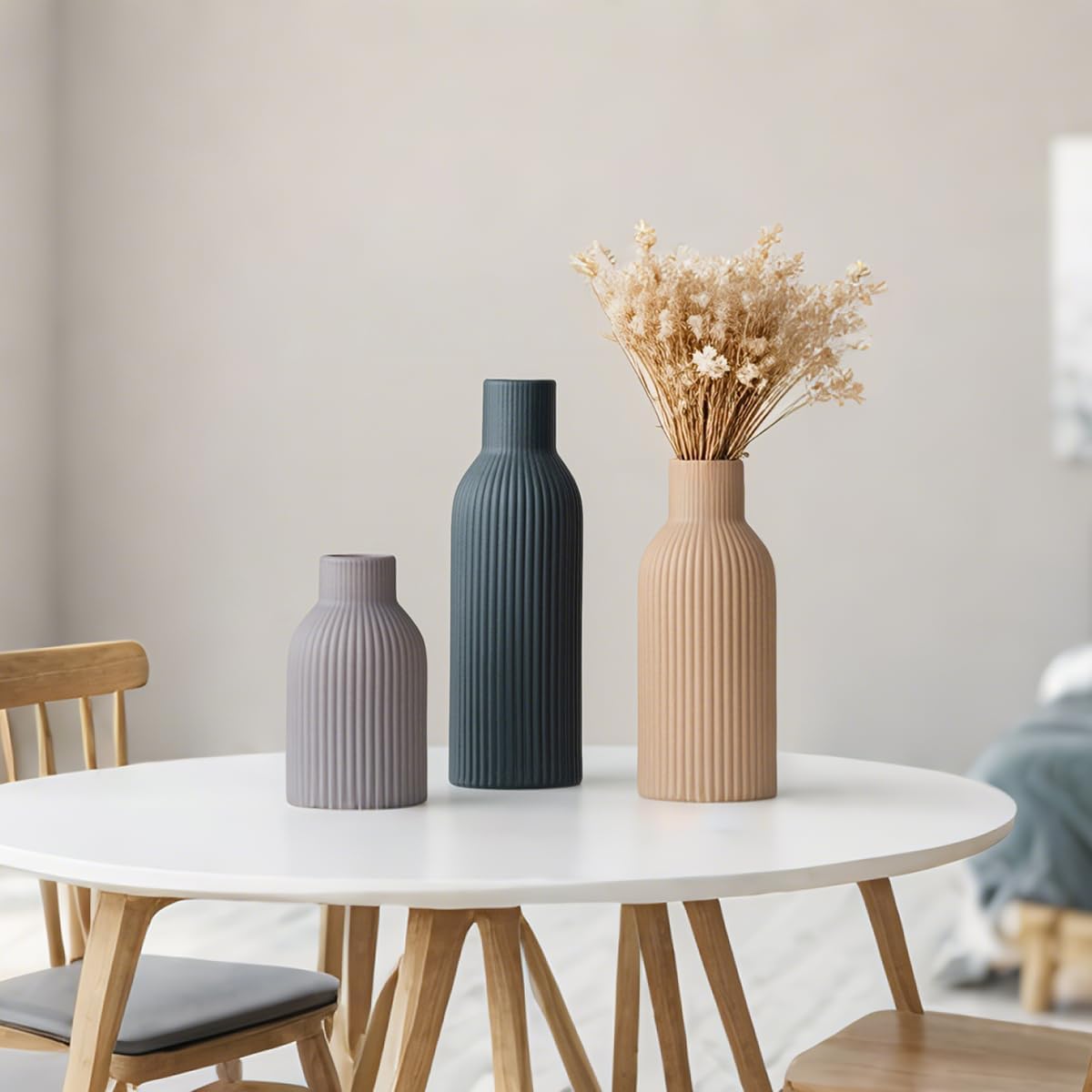 Modern Ceramic Vases / Black Mix / Set of 3