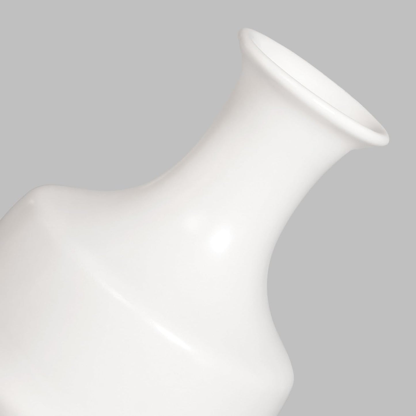 Small Ceramic Vase / White / 7 Inch