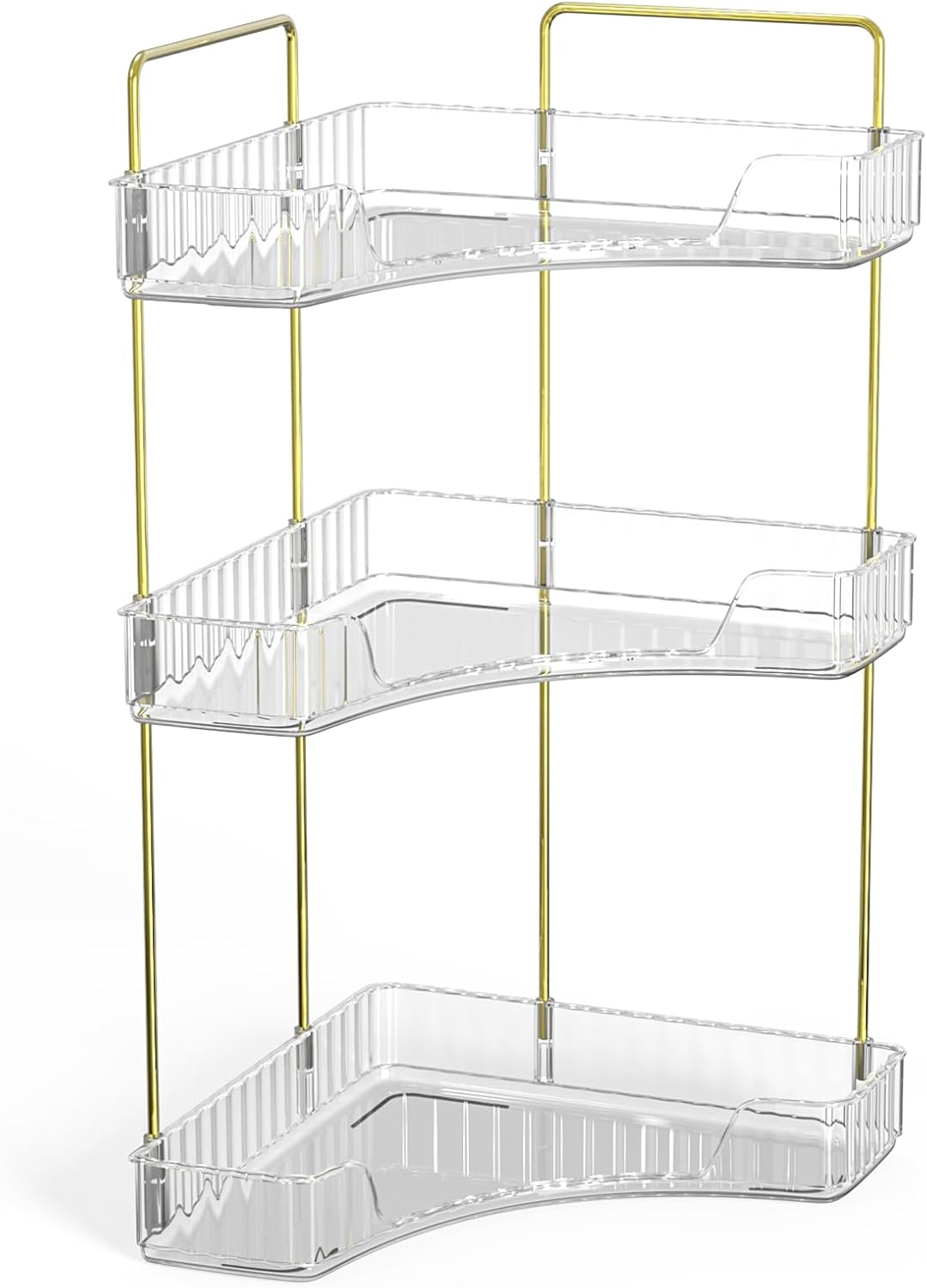 Webetop Corner Bathroom Organizer, 3 Tier Storage for Countertop | Multi Level Storage, Compact Design, Beauty