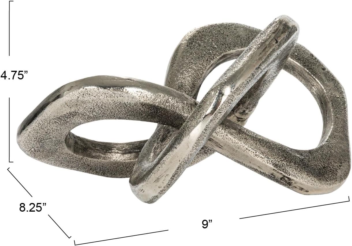 Antique Metal Knot Figurine / Silver