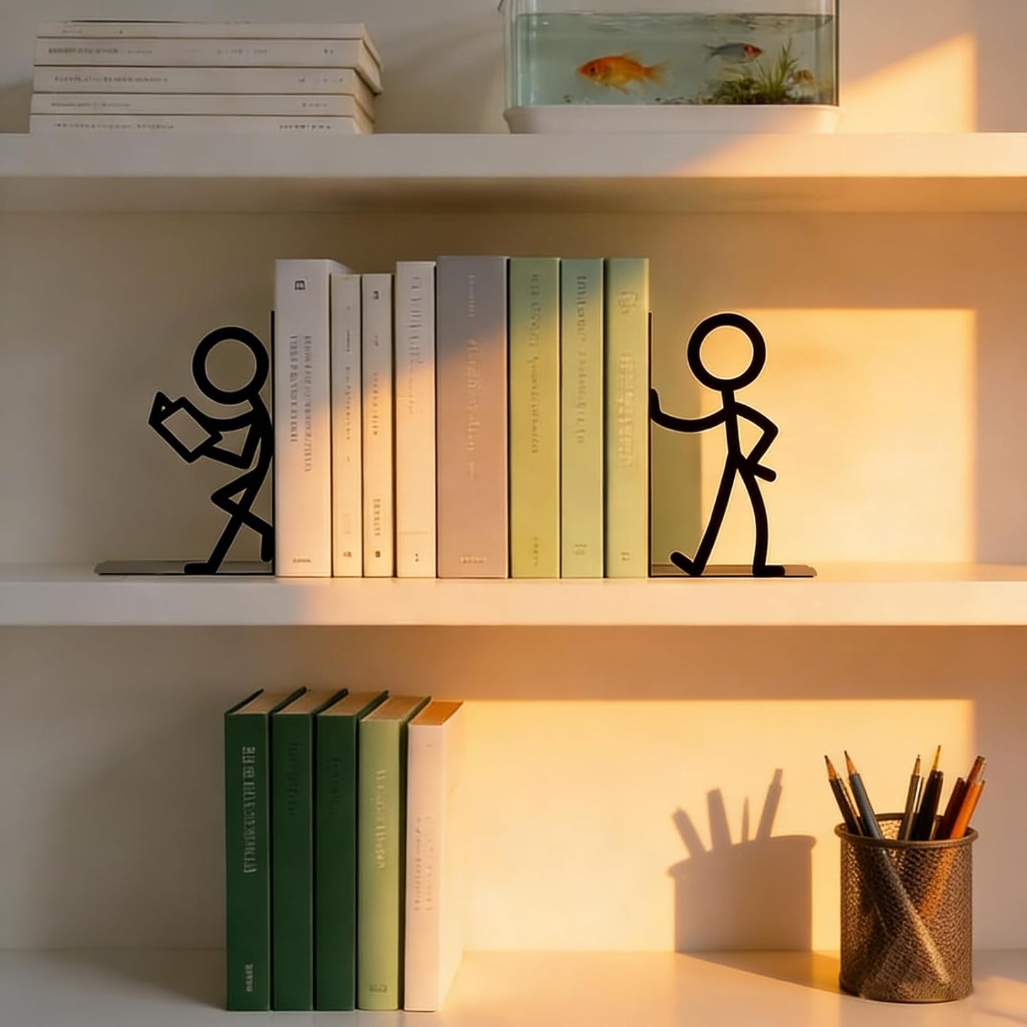 Metal Bookends People Book-end