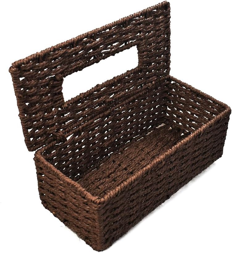 Decorative Rattan Woven Tissues Box Holder / Coffce Large