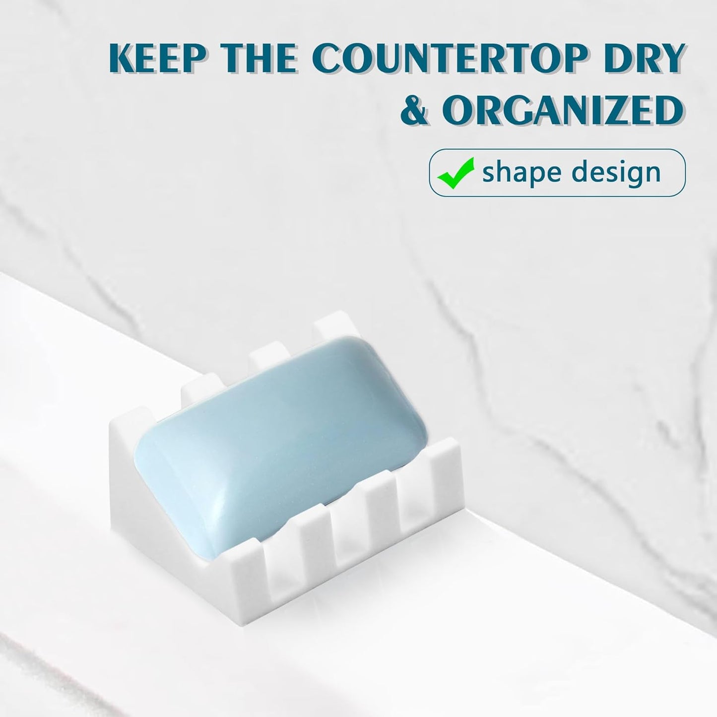 Soap Dish Holder for Shower / White