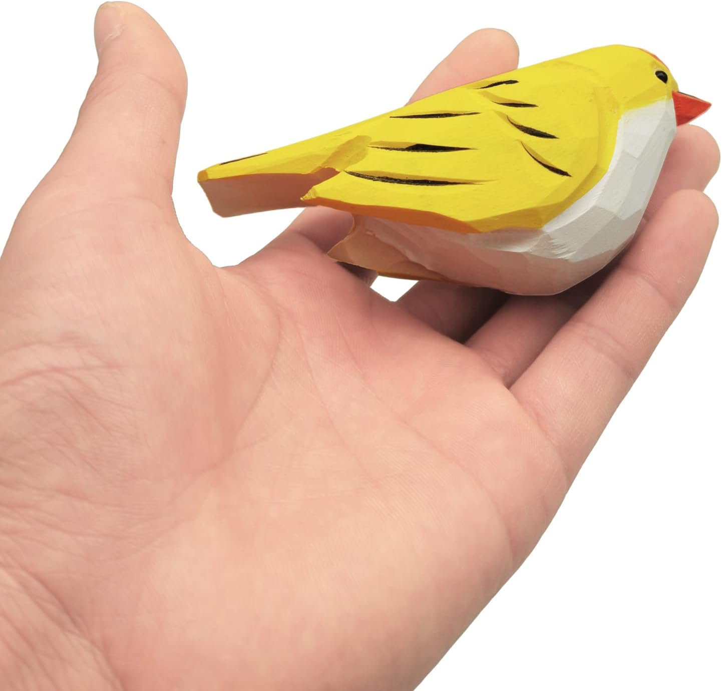Bird Figurine / Vivid Bird Statue / Yellow Bird