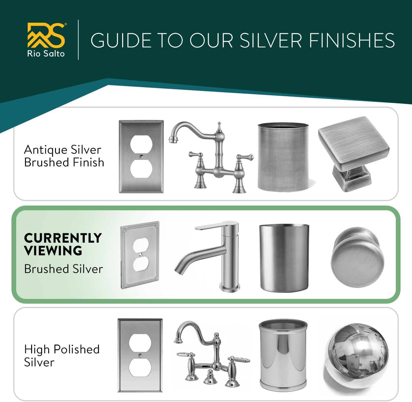 Rio Salto Outlet Covers Duplex Light Switch Cover Plate Electrical Outlet Cover Receptacle Wall Plate Brushed Nickel