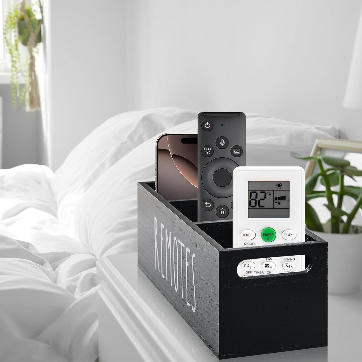 Remote Control Holder / Black-3slot