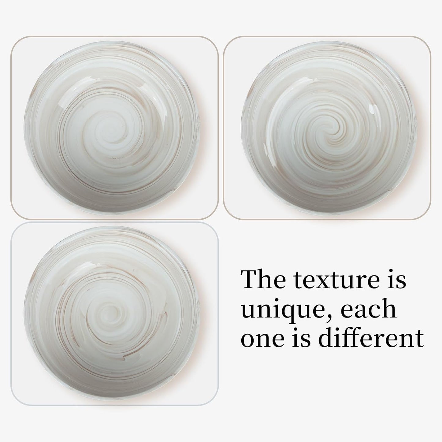 Marble-patterned Ceramic Bowl / 6.1 Inch