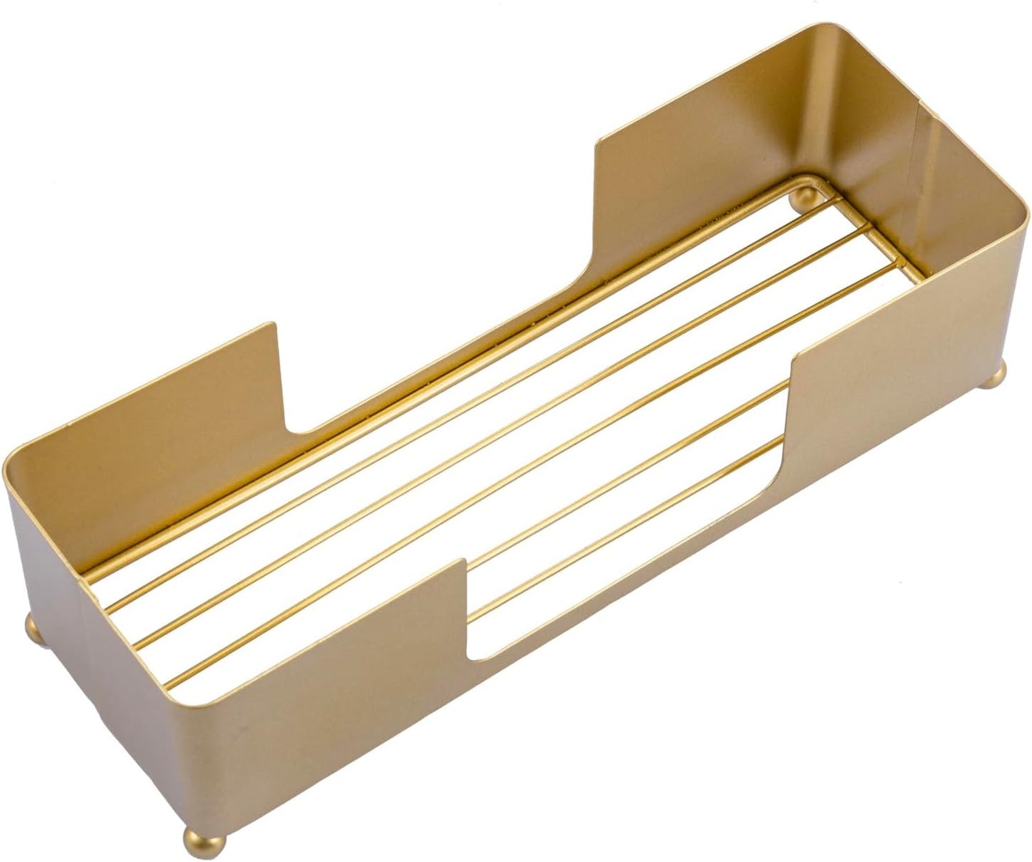MyGift Brass Tone Metal Hand Towel Holder Countertop Dispenser Set of 2 | Fits Trifold C Fold Z Fold Towels, Countertop