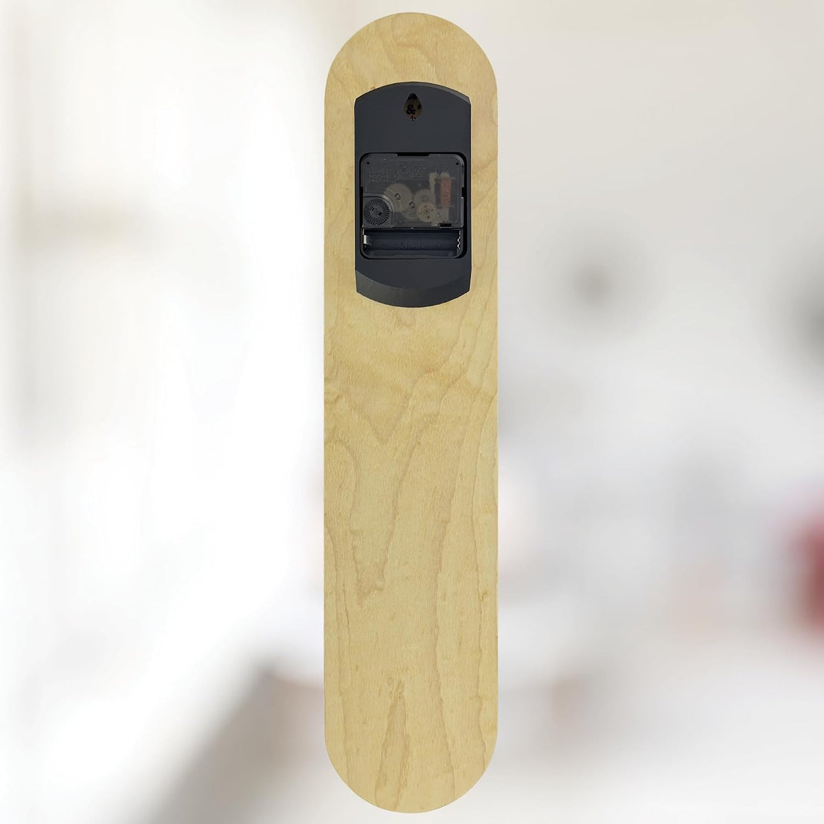 Maple Oval Wall Clock, Modern Minimalist, Silent, Chaos & Wit (18 Inch) | Handmade, Solid maple wood 1/4in thick, low