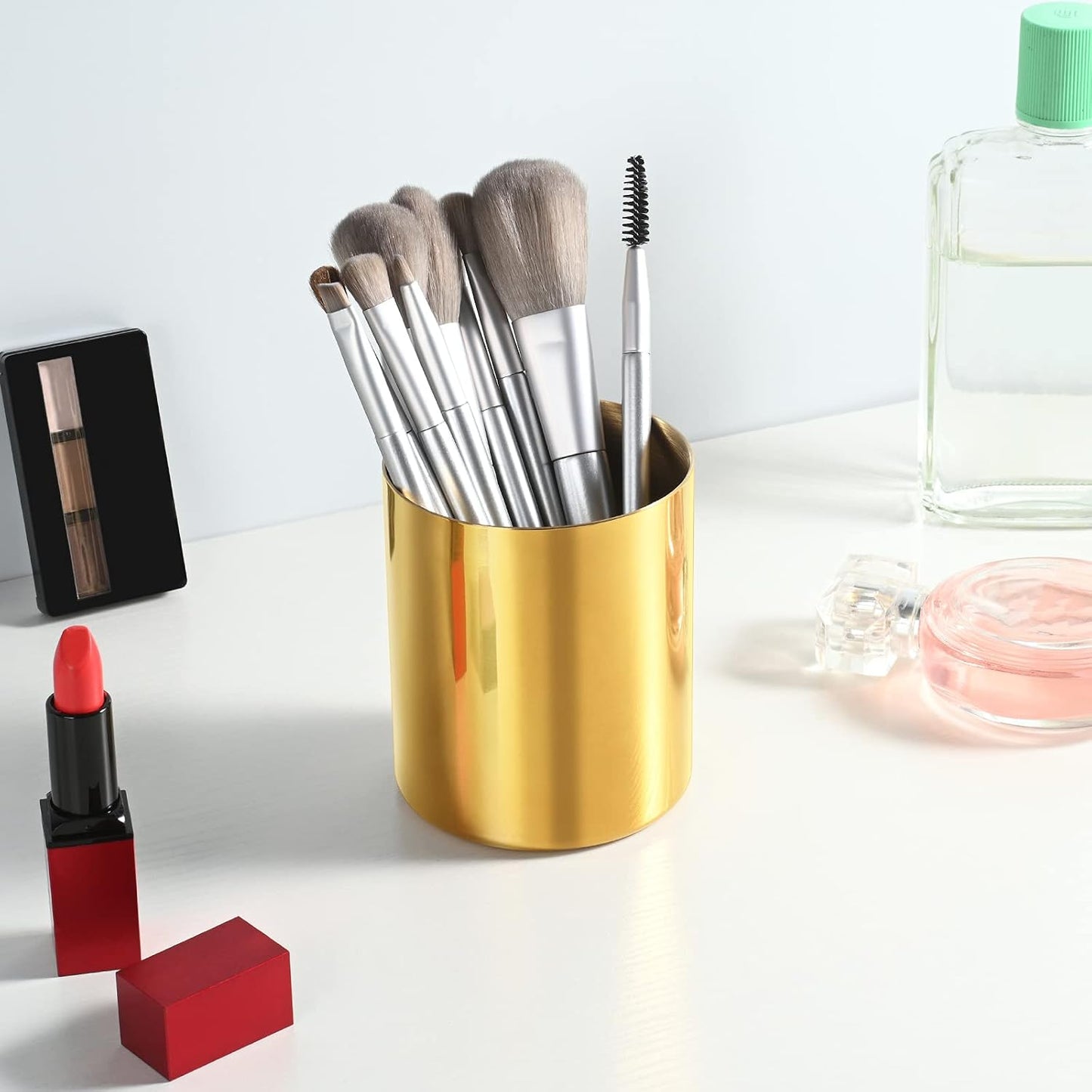 Vacuum Plating Makeup Brush Holder / Gold
