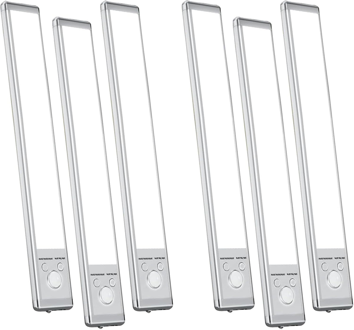 6 Pack Under Cabinet Lighting, 10in Rechargeable Motion Sensor Light Indoor | 3 Color Temperatures, 76 LEDs, Wireless