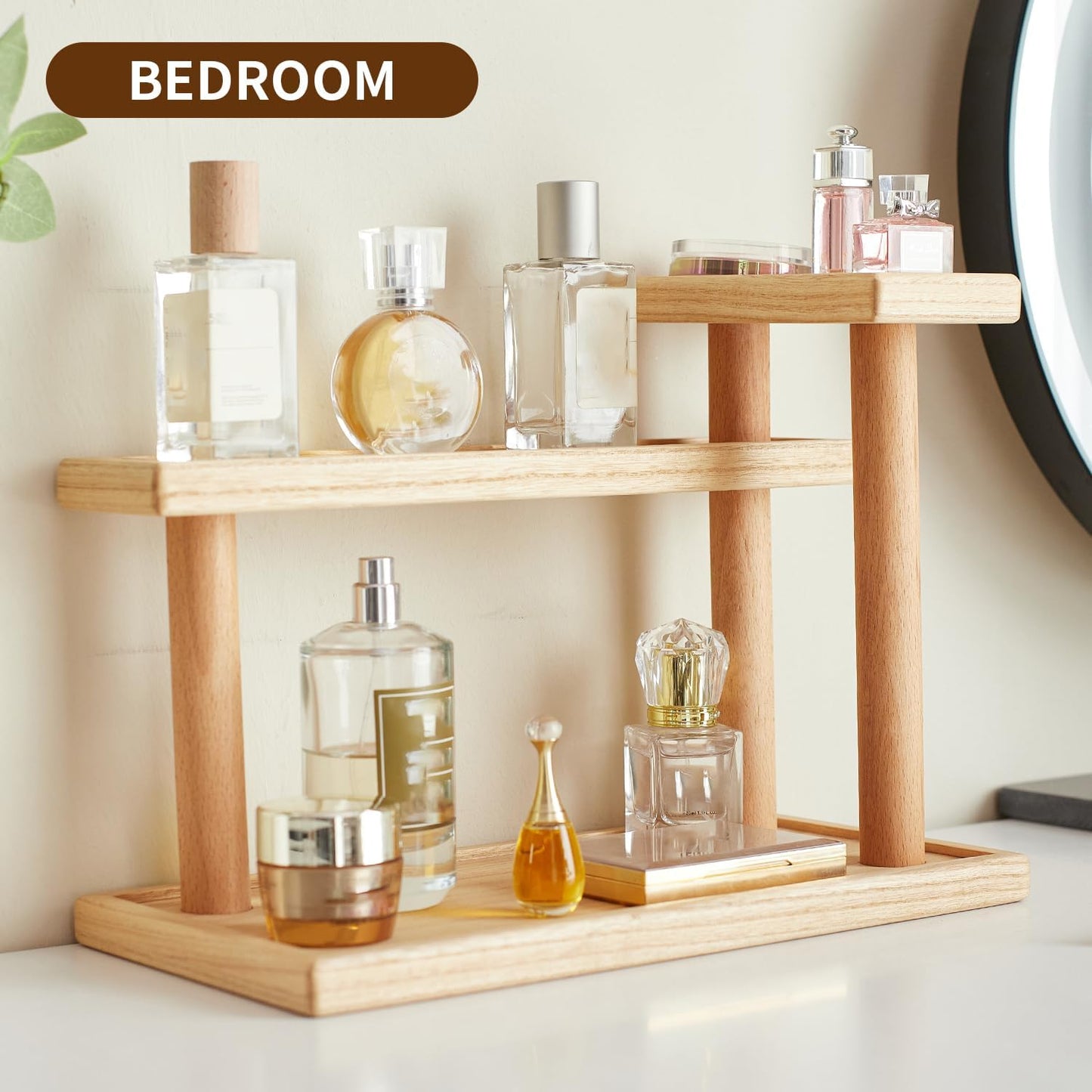 Wooden Countertop Stand Organizer / Natural