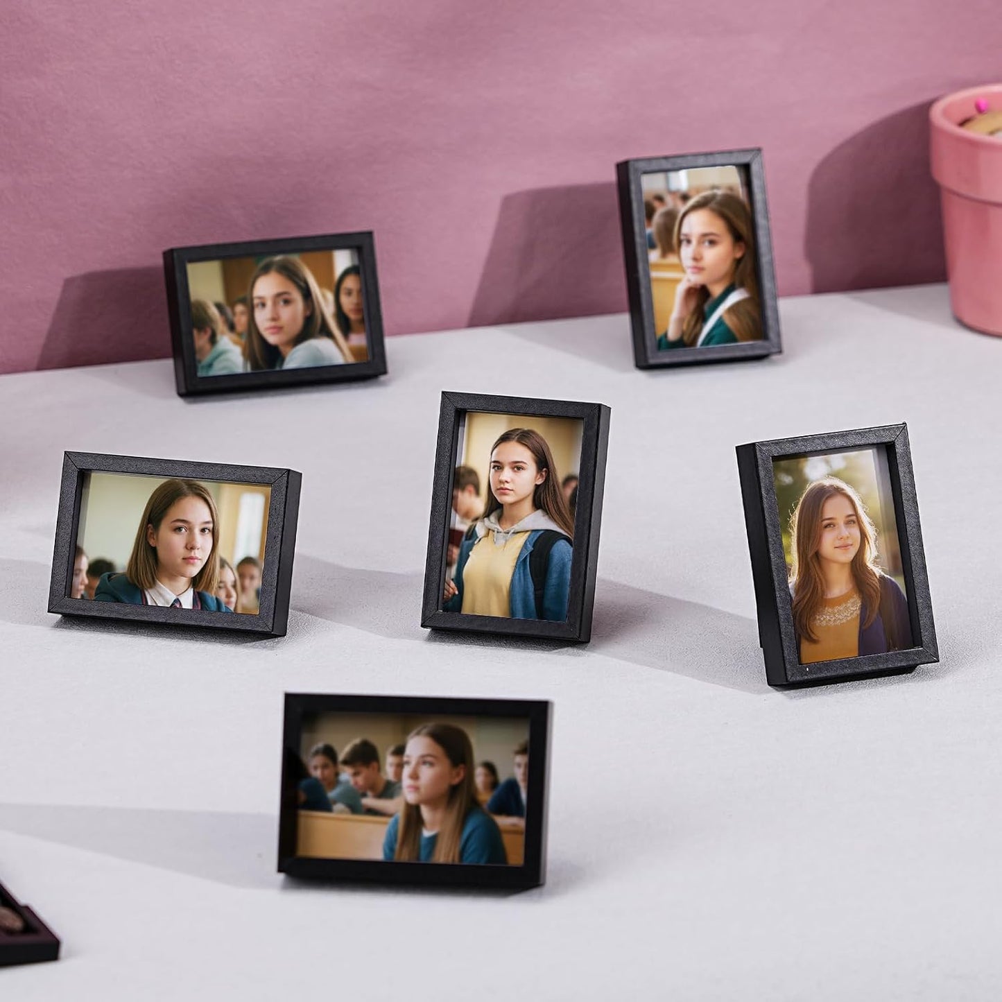 Small Picture Frames / Black / 2 x 3 / Set of 6