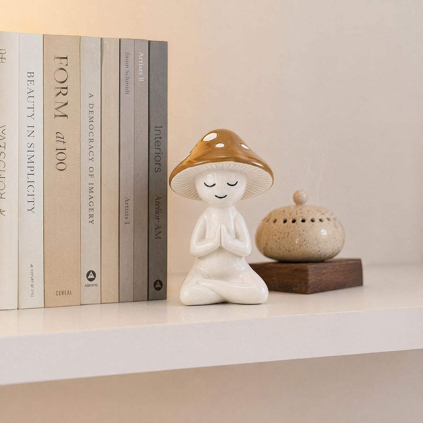 Meditation Mushroom Resin Statues