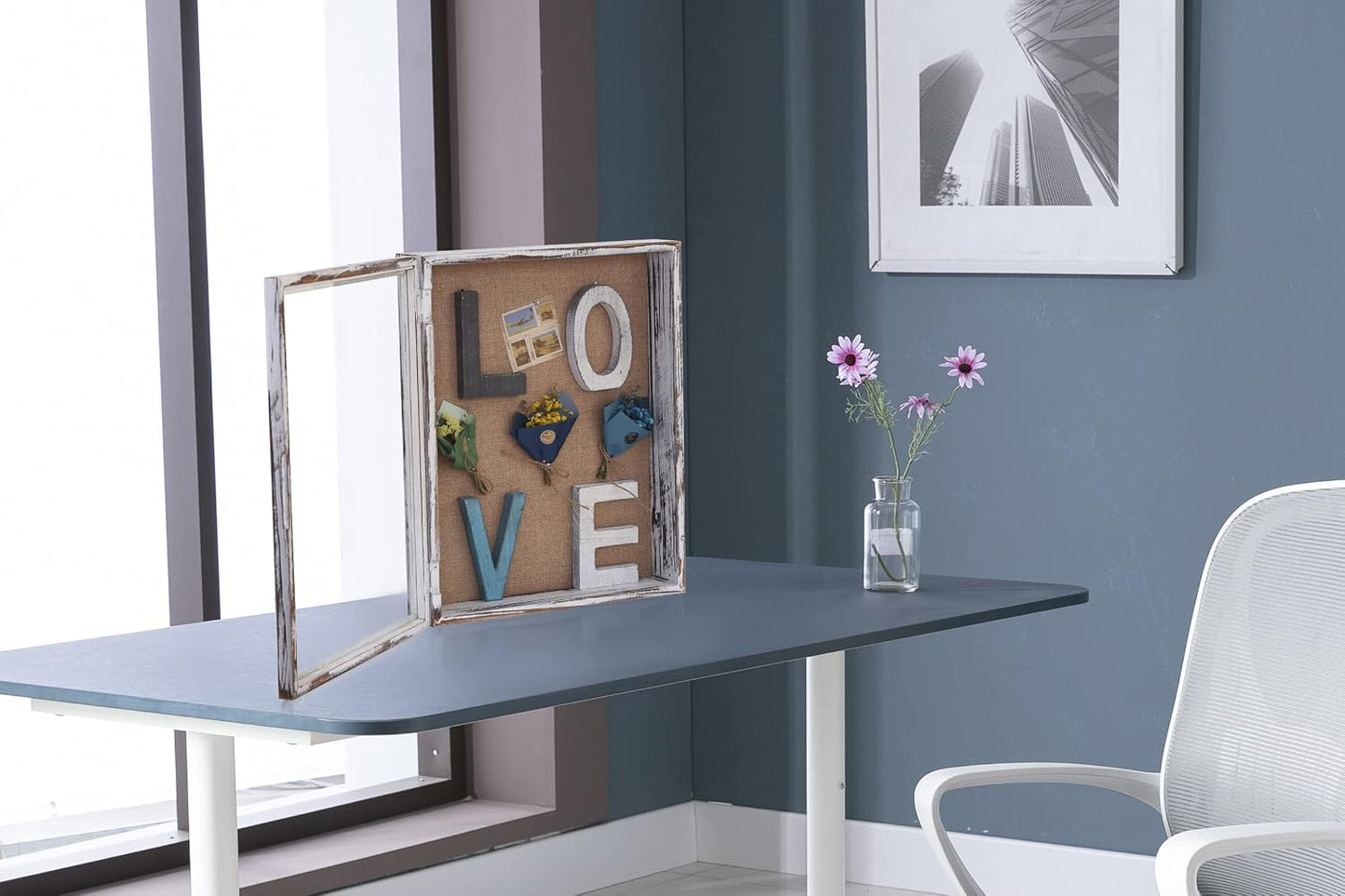 Shadow Box Frame16x20, Extra Large Shadow Boxes Display Cases with Hinged Door, Memorial Shadow Box Frame for Baseball