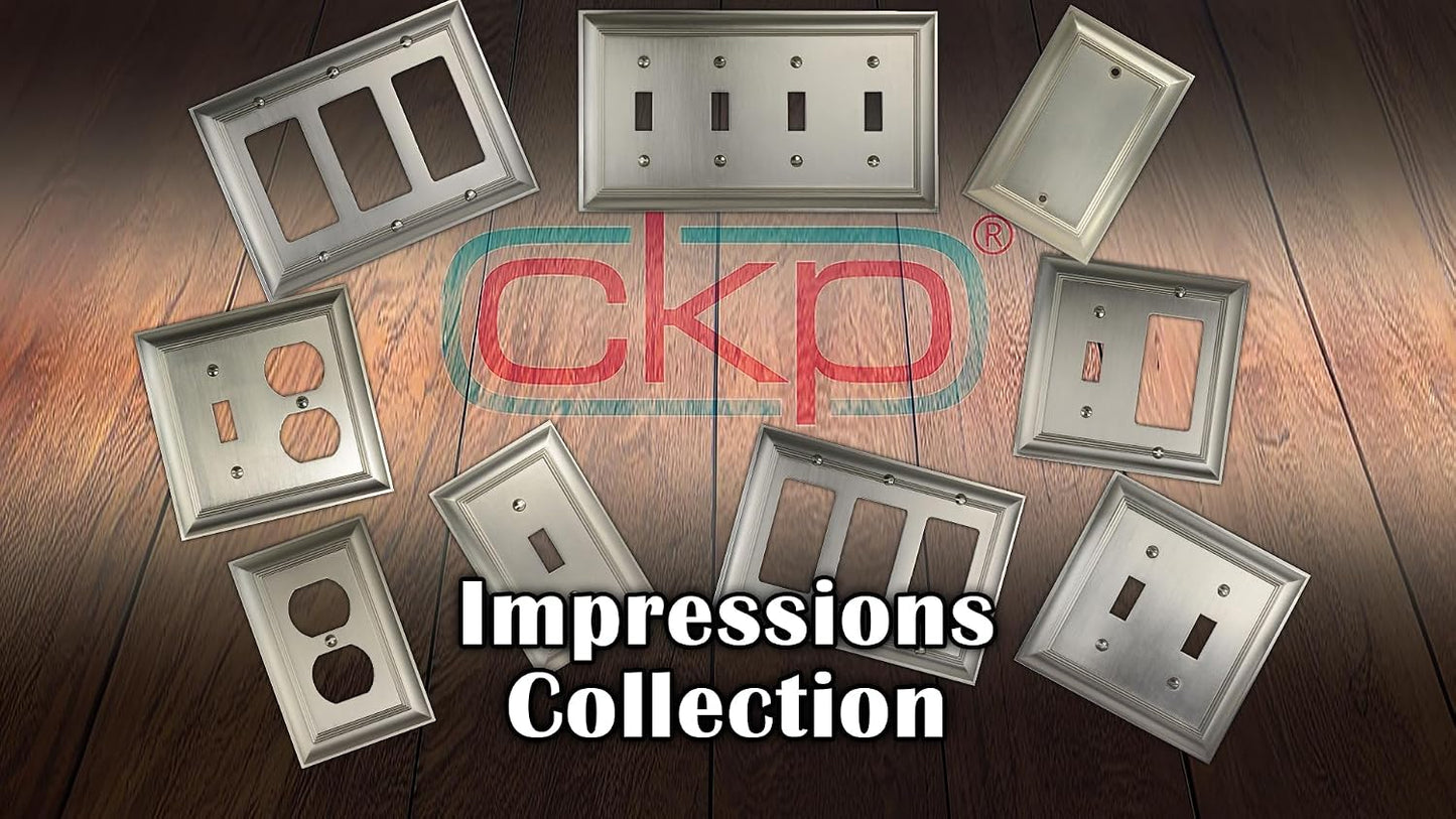 Cool Knobs and Pulls (CKP) Impressions Collection, 31196 Decorative Toggle/Duplex Wall Plate/Outlet Cover, Long Lasting
