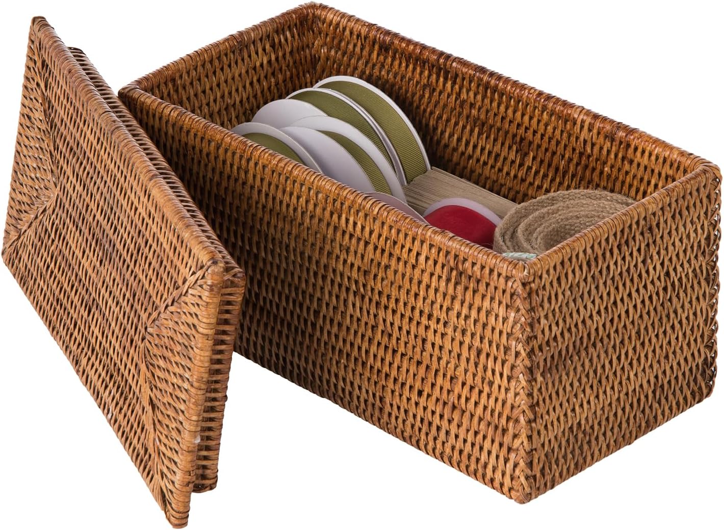 Rattan Basket Decorative Boxes / Brown