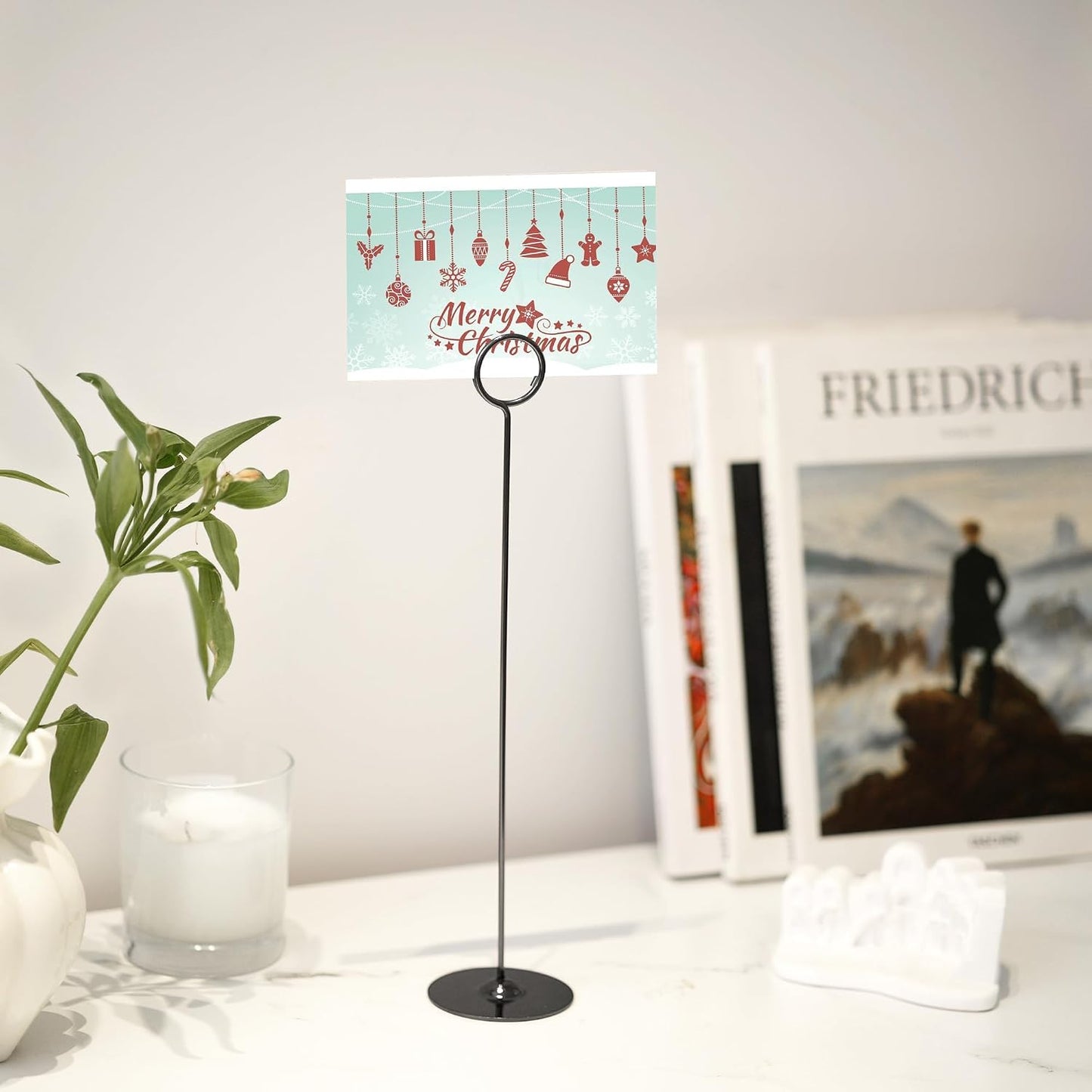 ERYTLLY 16PK Place Card Holders 12 Inch Table Number Holders Table Card Holders Steel Card Holders for