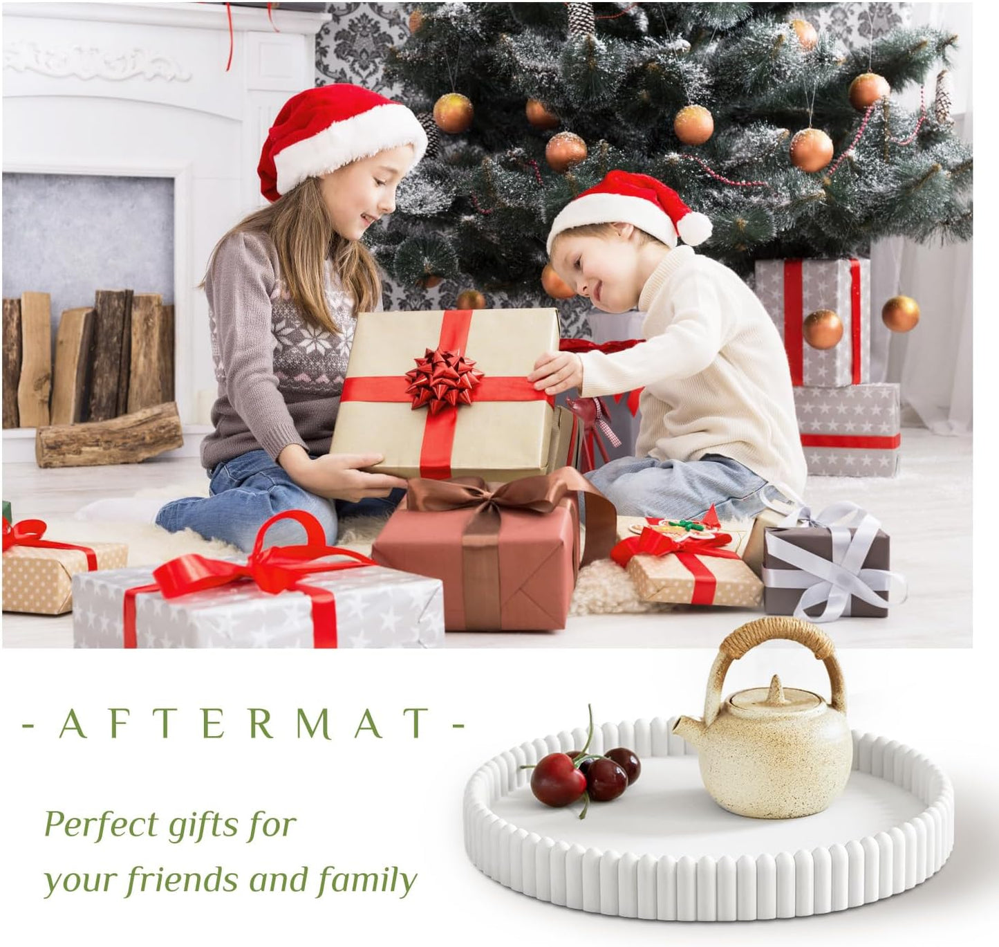 Coffee Table Tray / White / Set of 11