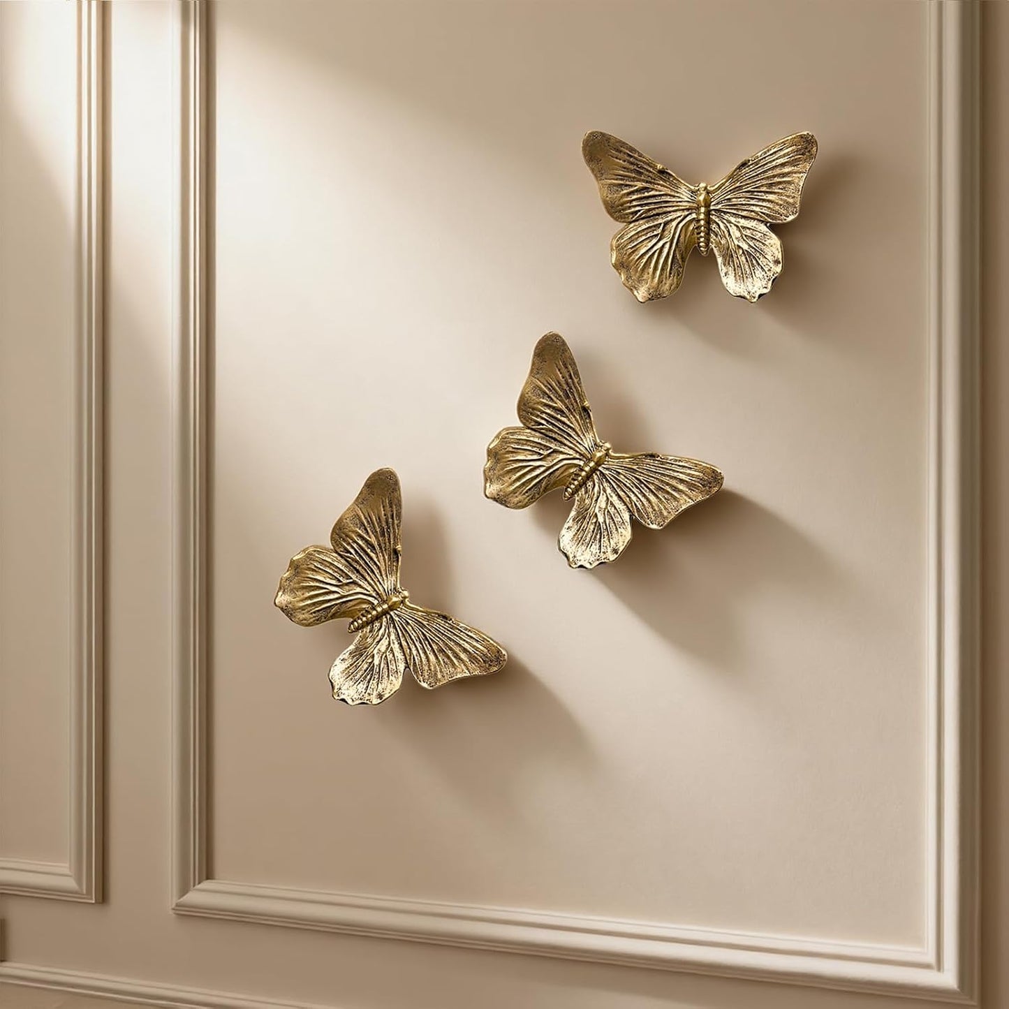 3D Butterfly Wall Decor Set / Copper / Set of 3