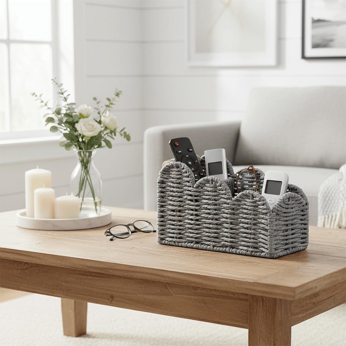Remote Pen&Pencil Holder Cup / Grey / 3 Slots