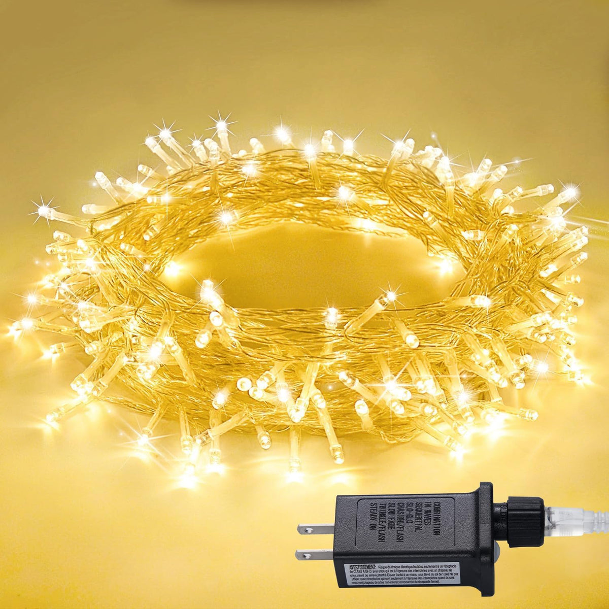 JMEXSUSS 100 LED String Lights Indoor Bedroom Warm White Christmas Lights