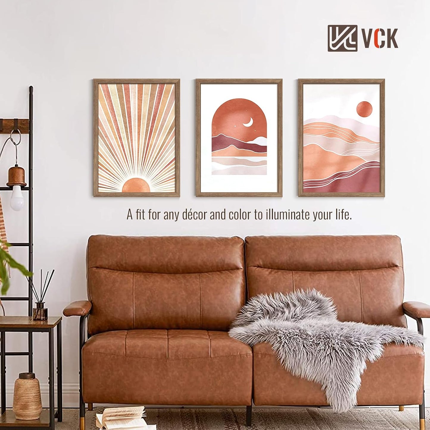 VCK 20x28 Picture Frame Walnut 4 Pack, Wide Thick Wood Border, for Poster | Exclusive Woodgrain, Wall Hanging, HD