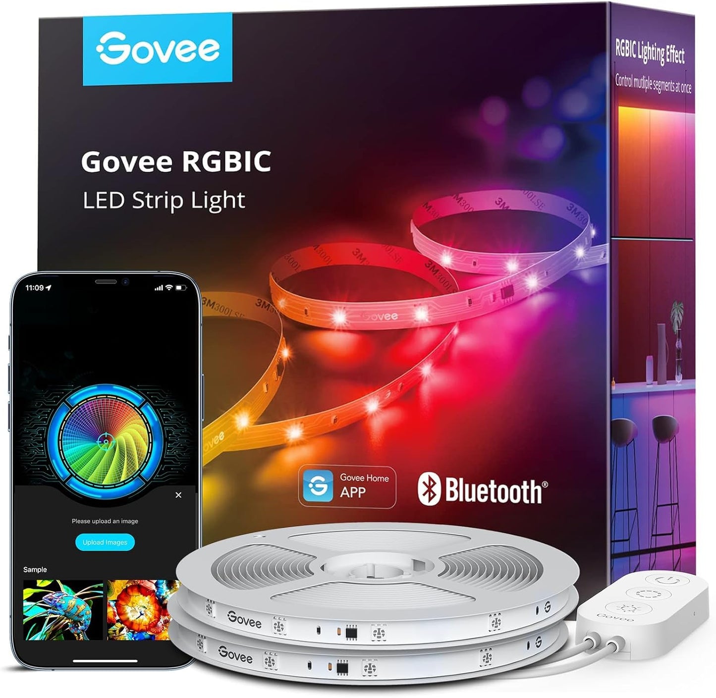 Govee 65.6ft RGBIC LED Strip Lights, LED Lights for Bedroom, APP Control
