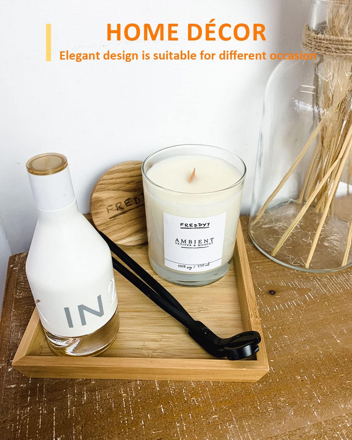 4 in1 Candle Accessory Set - Wick Trimmer, Candle Snuffer, Wick Dipper, Candle Lighters-Stainless Steel Care Kit for