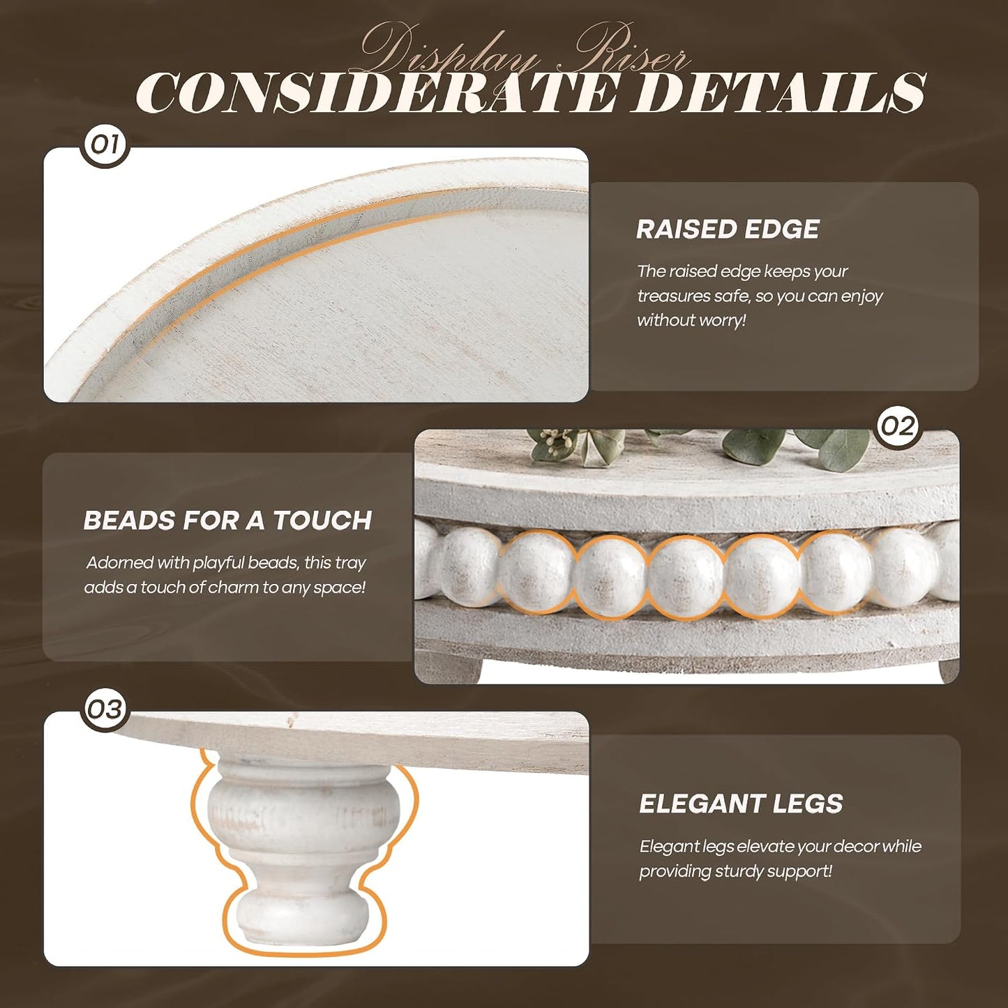 Perfume Organizer & Cupcake / Whitewash
