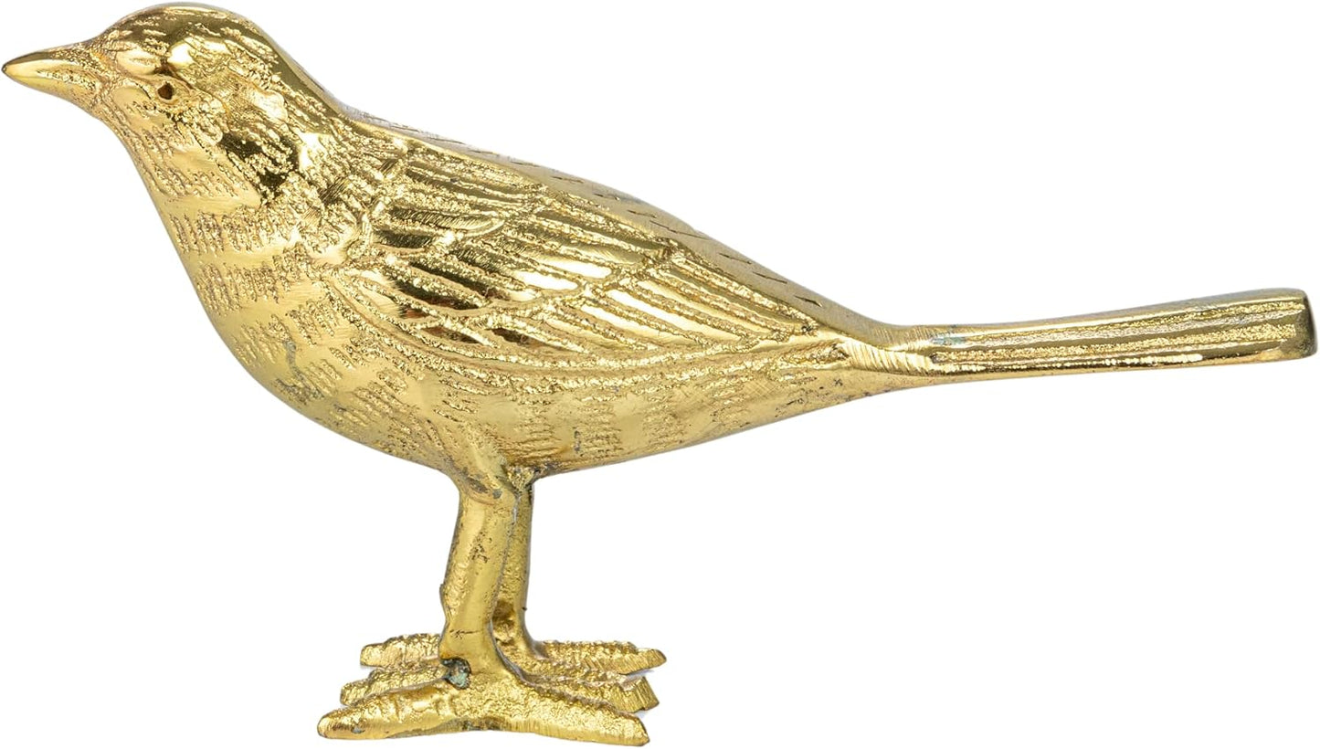 Creative Co-Op Cast Aluminum Bird Accent Decor / Gold