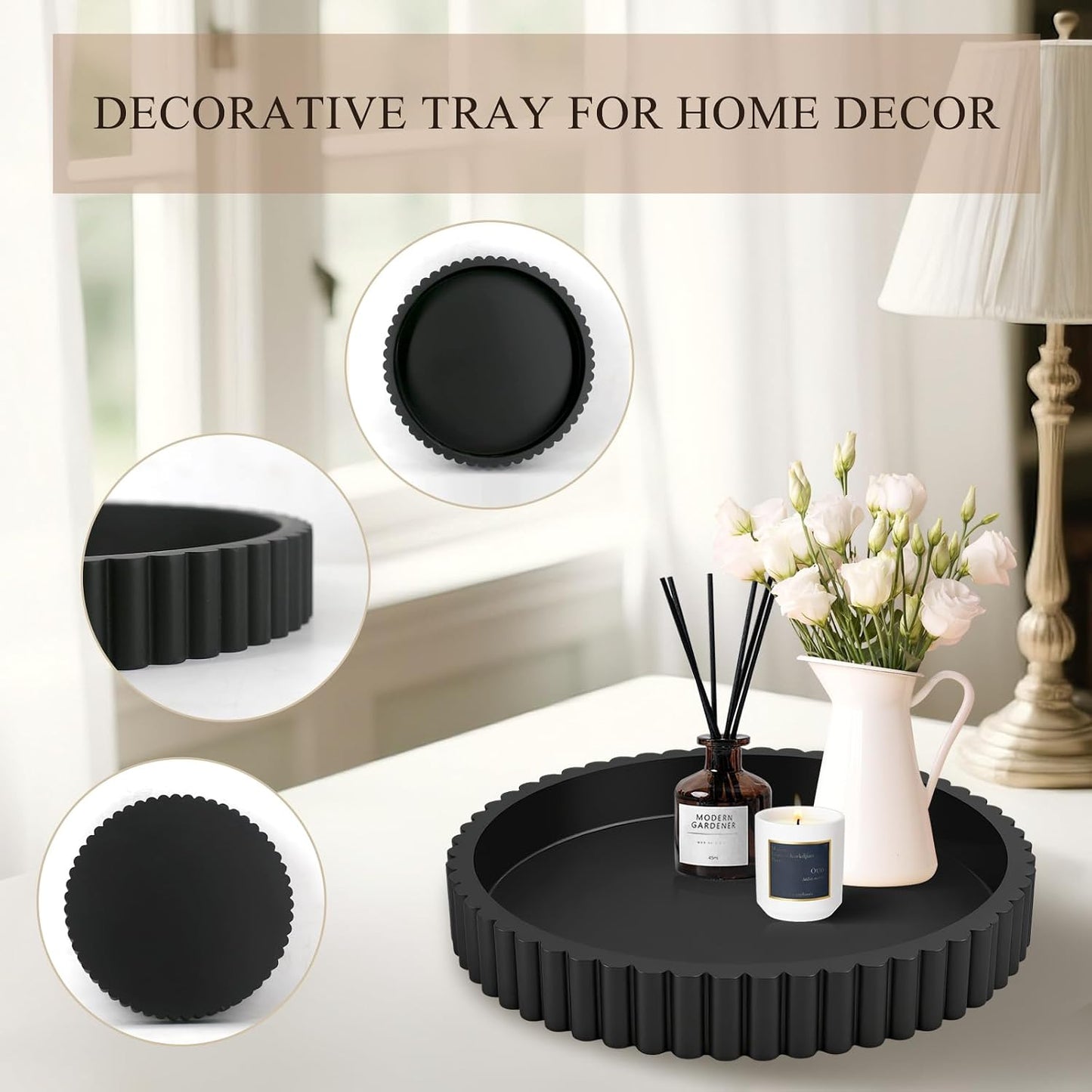 Modern Decorative Trays / Black