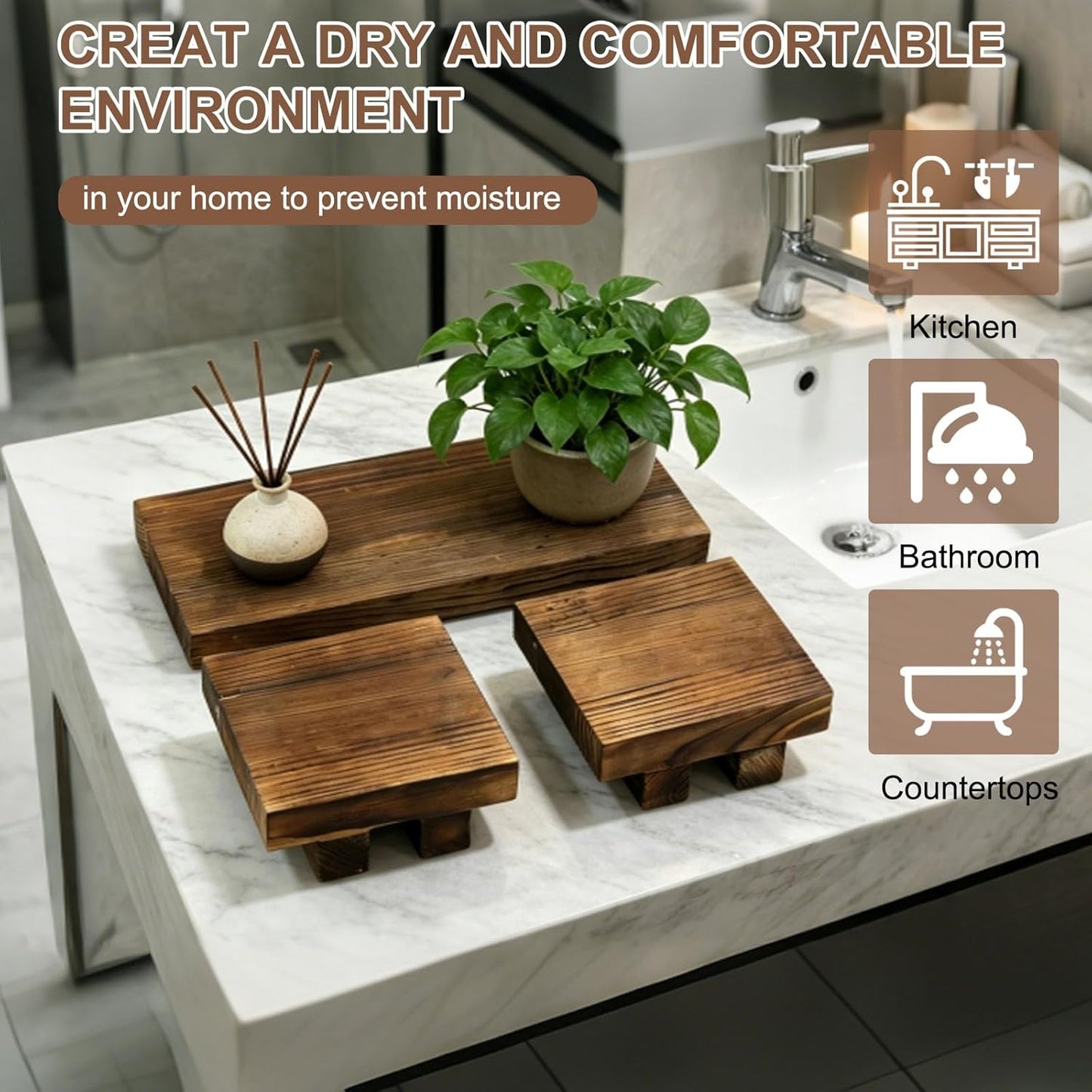 Rustic Farmhouse Countertop Organizer / Natural Rustic