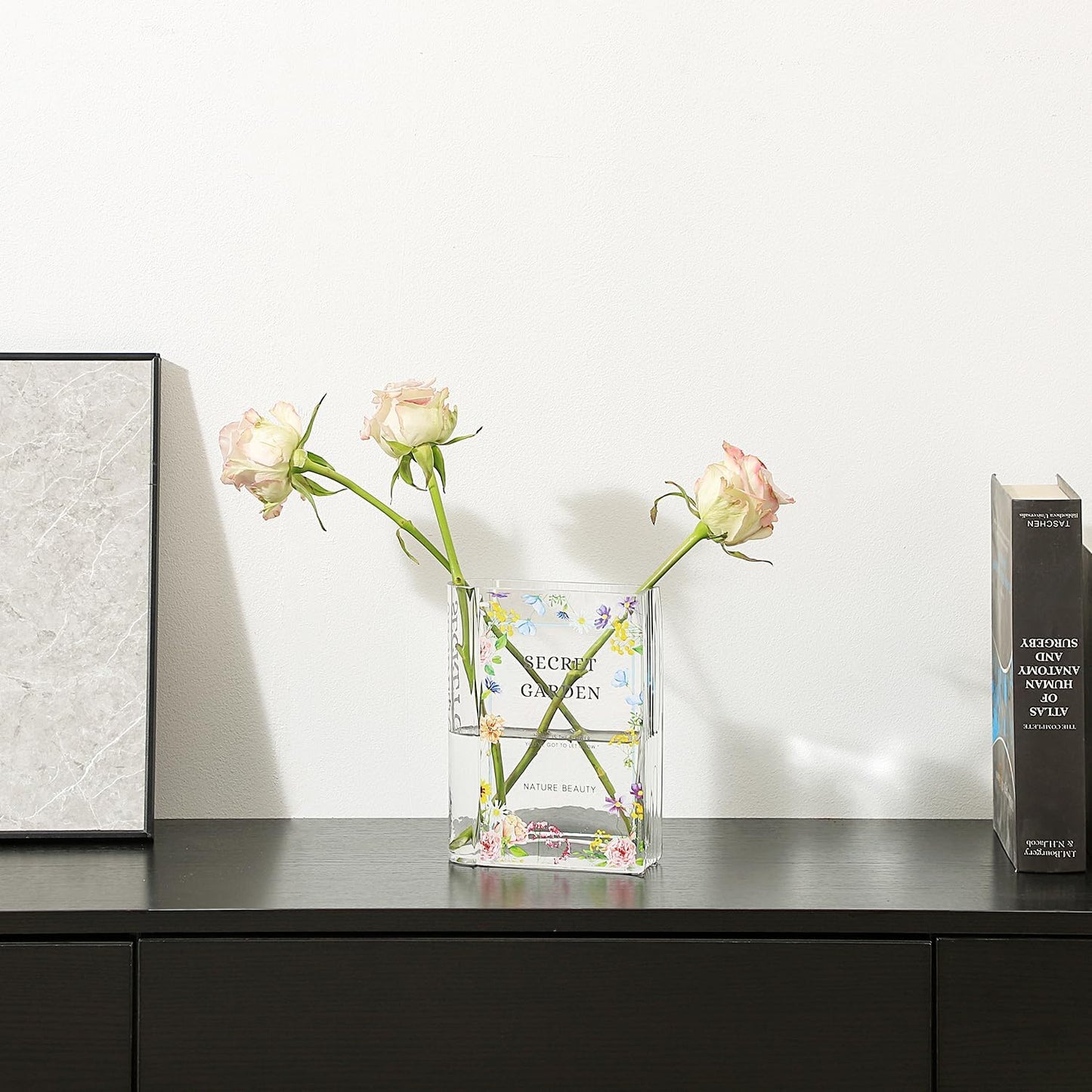 Glass Book Vase / Sg / Glass-7.8 / Clear