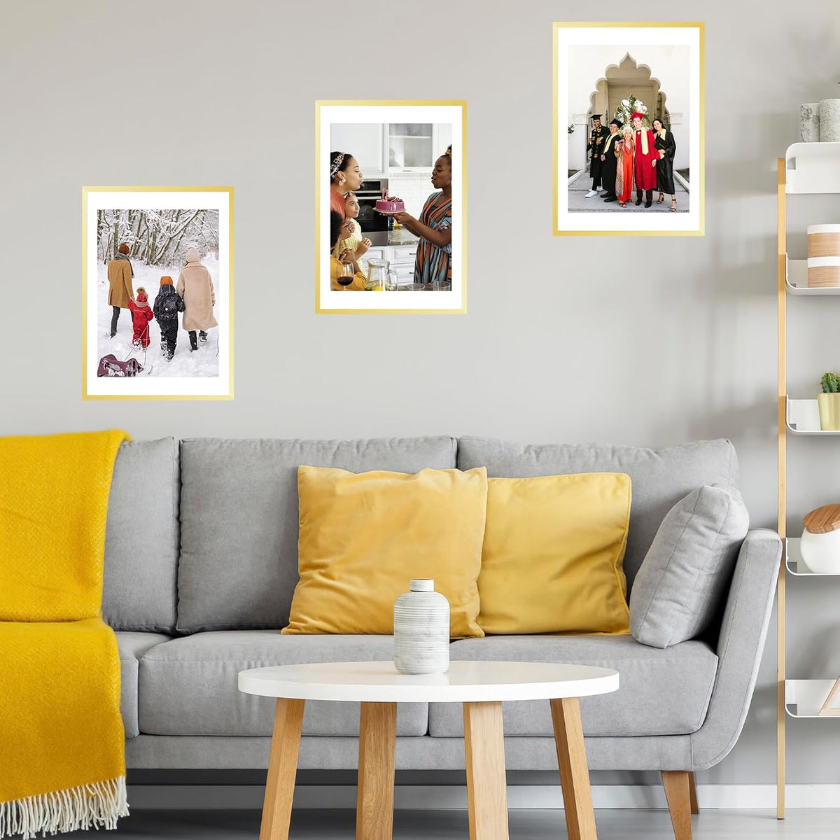 JCJMY 16x24 Picture Frame with Mat for Poster Photo and 40x60 cm Canvas, Display 14x20 with Mat or 16 x 24 without