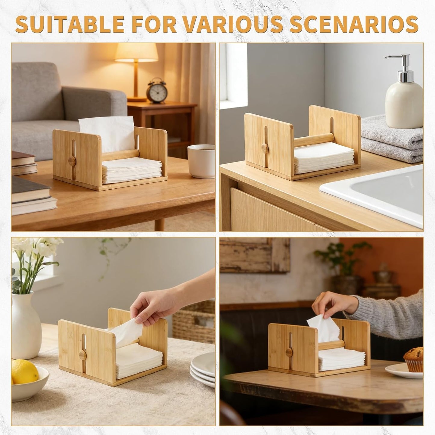 Wooden Cocktail Paper Holder