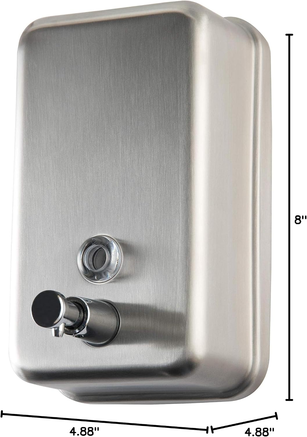 Commercial Soap Dispenser Wall Mount, 304 Stainless Steel & Solid Brass Pump Core, Industrial Grade Hand Soap Dispenser