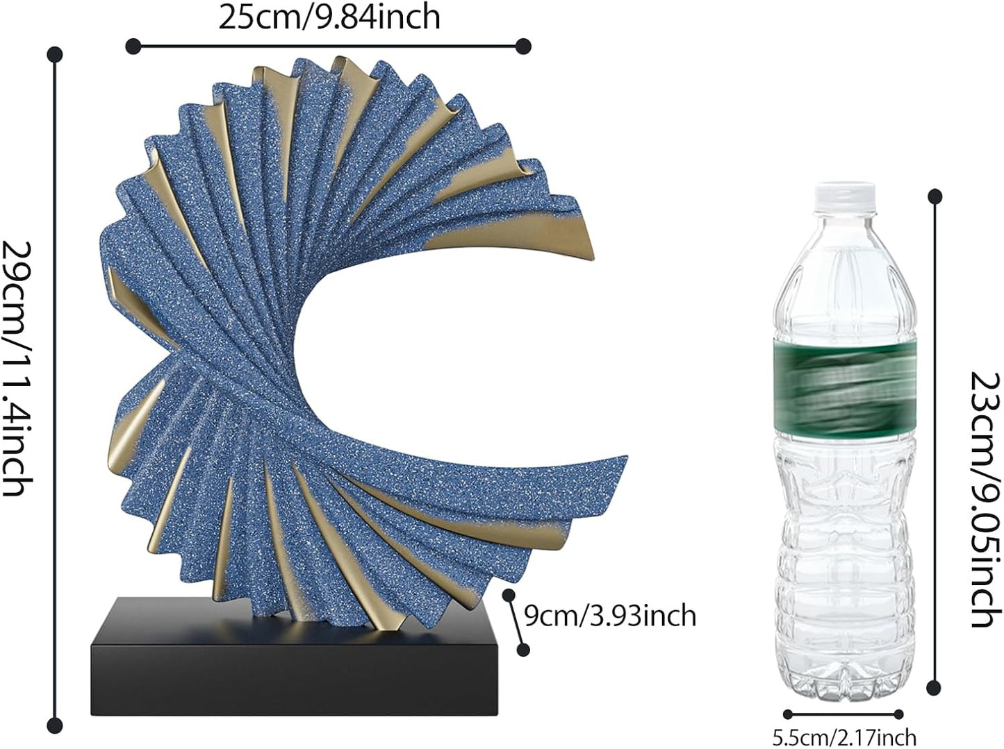 Resin Statue Home Decor Abstract Statues Office Desk Decor / Blue / Wave Statue