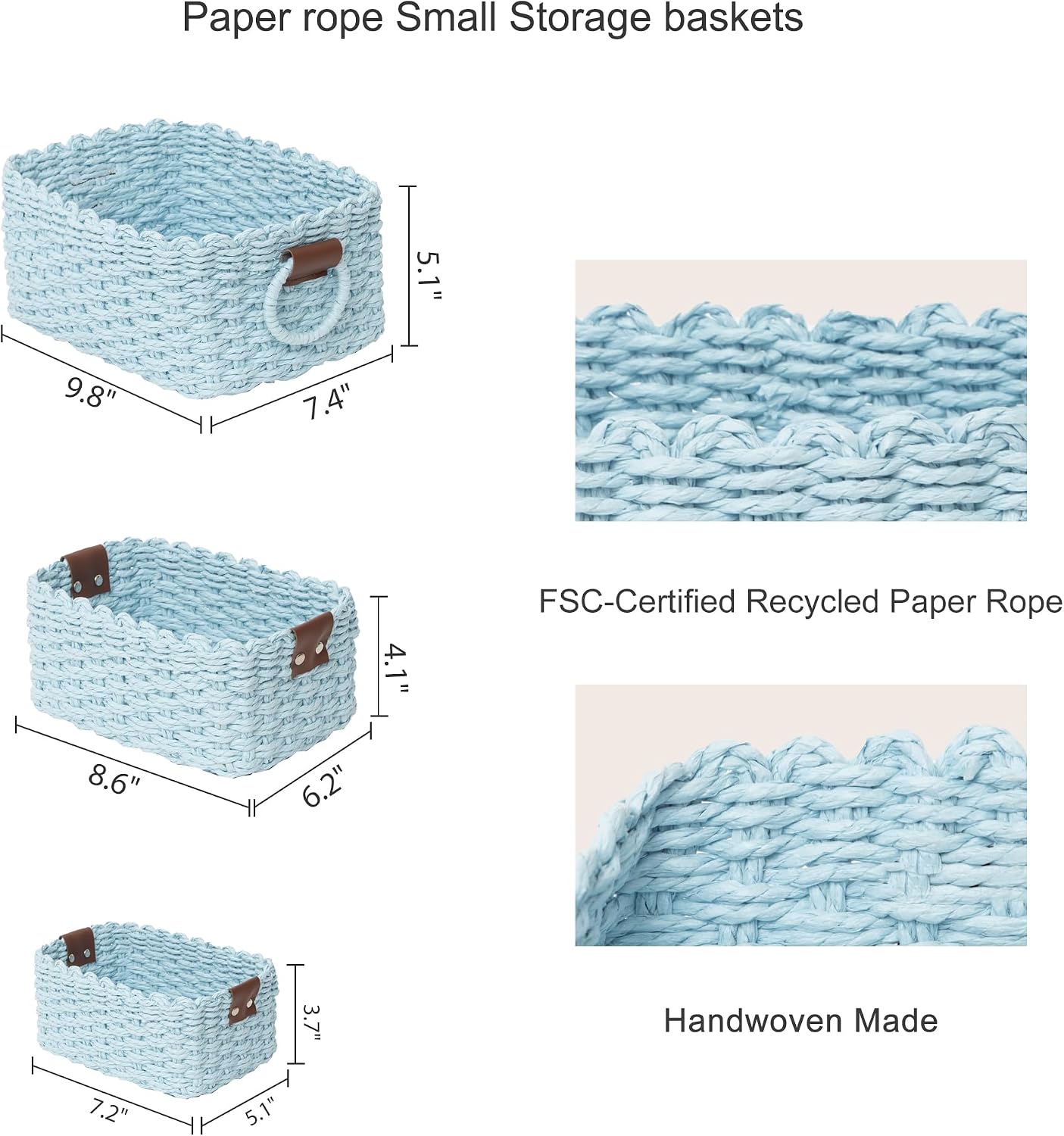 woven Storage basket / Sky-blue