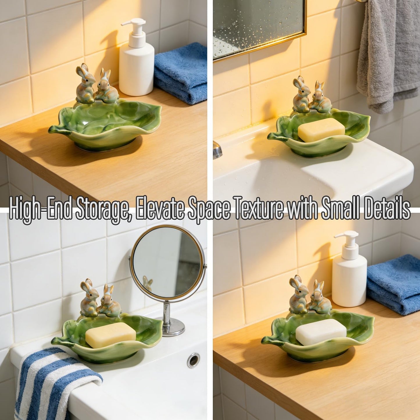 Tray / Ceramic Rabbit Soap Dish