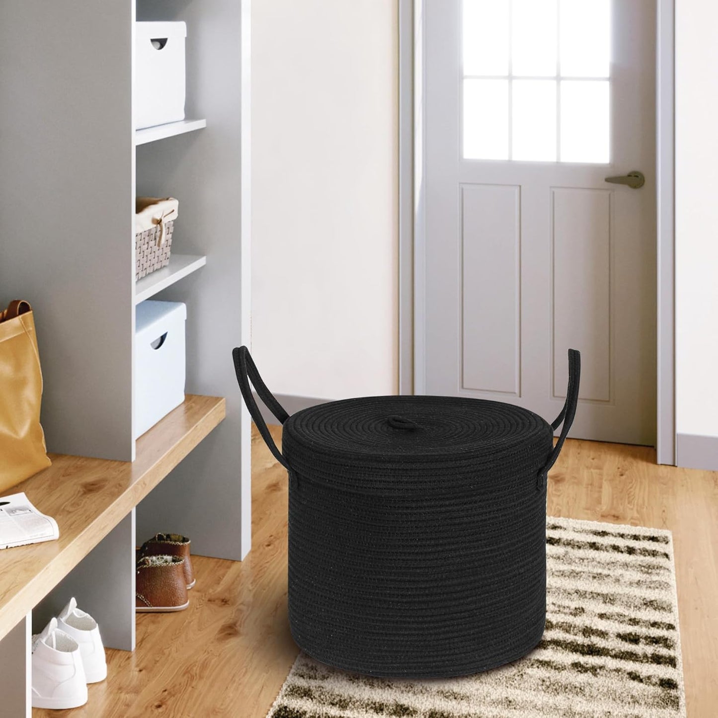 Pillow / Large Basket / Black / 15 x 13