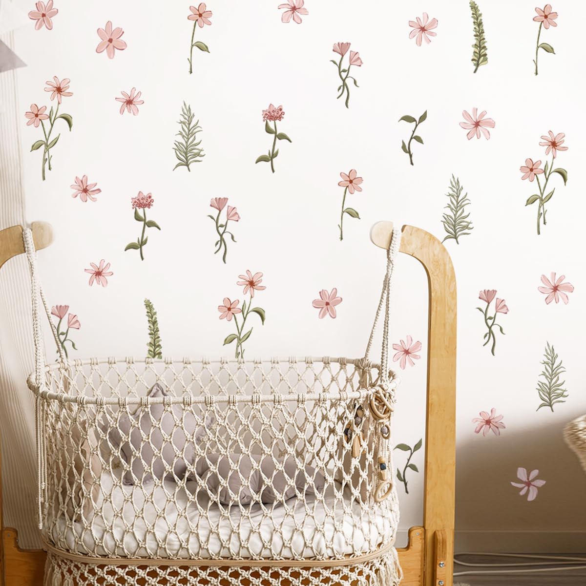 Boho Watercolor Flower Wall Stickers / Flower Wall Stickers-6591