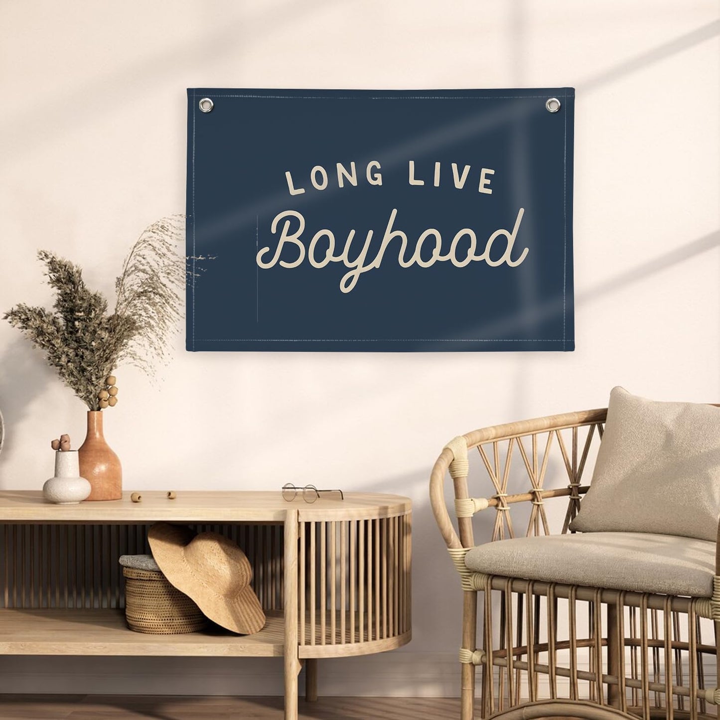 Navy Blue Decor Long Live Boyhood Banner Boy Room Decor / Long Live Boyhood Navy Blue