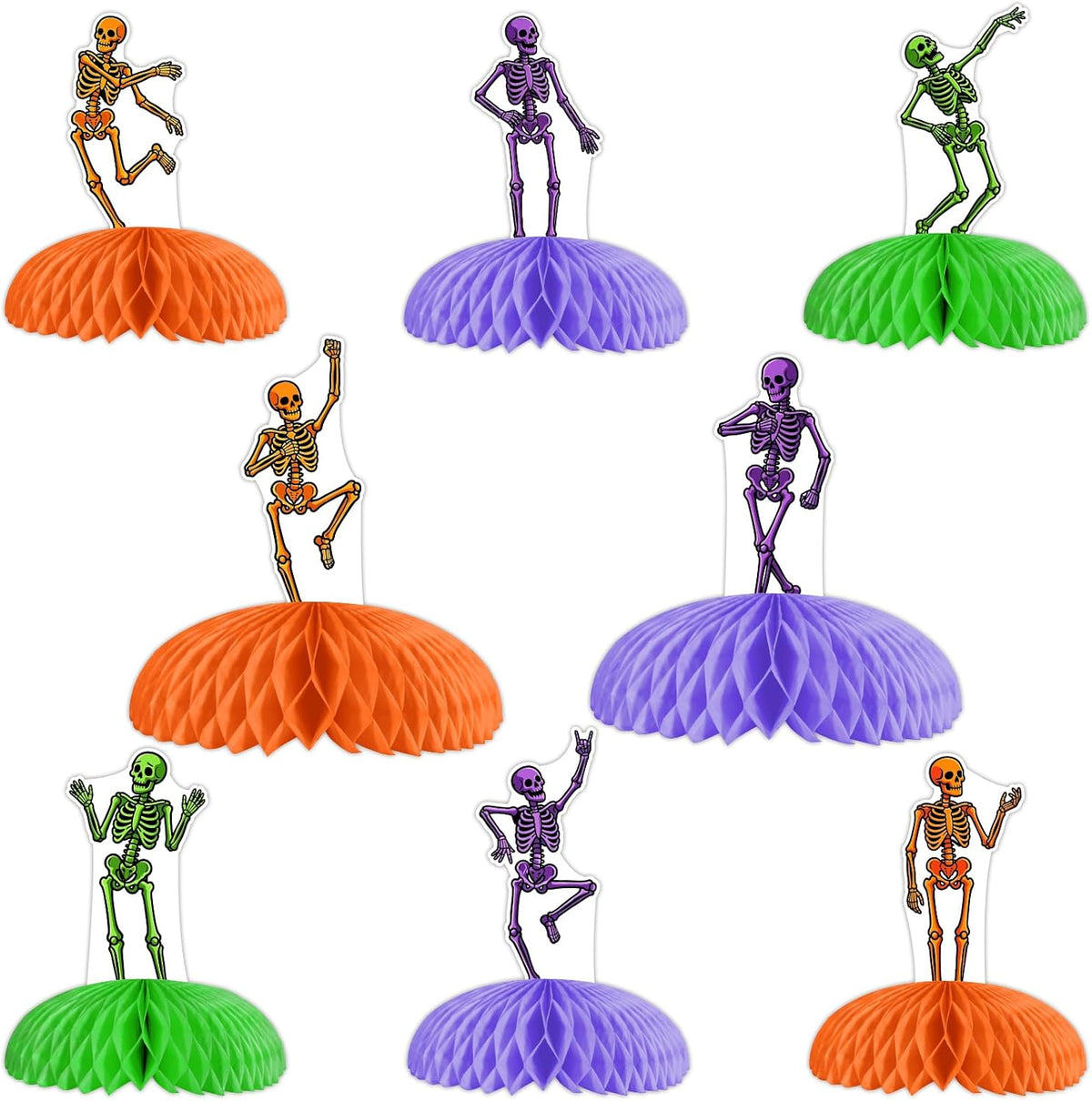 Skeleton Halloween Honeycomb Centerpieces for Birthday Baby Shower