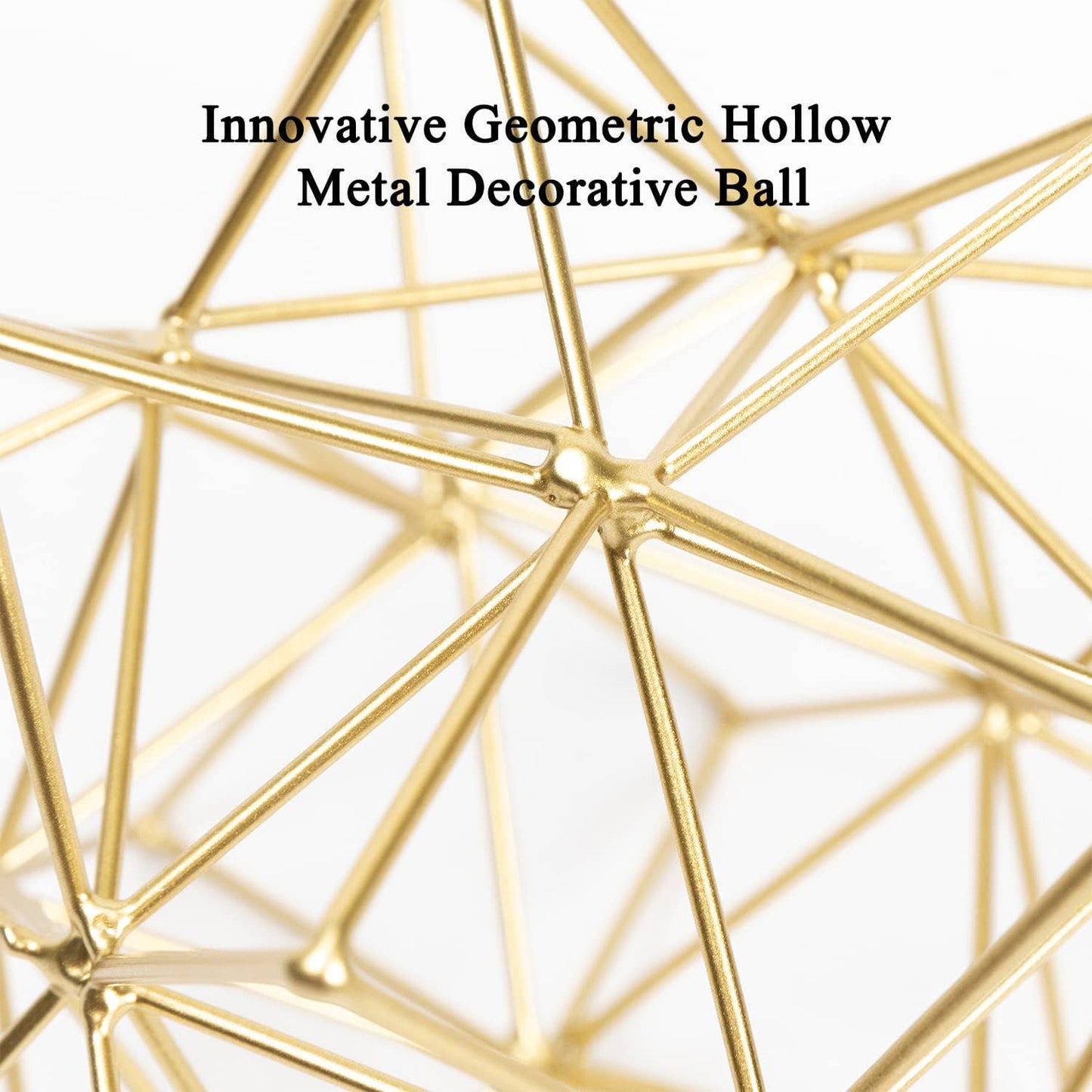 3D Metal Geometric Sculpture / Gold