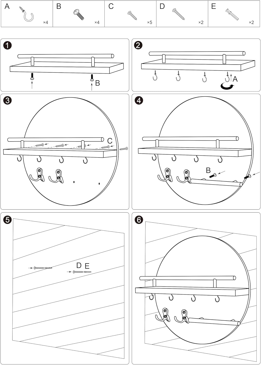 Wood Mail Organizer and Rack / Nature