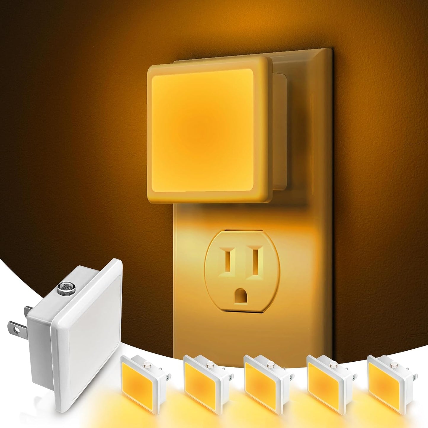 L LOHAS LED Night Light,Night Lights Plug into Wall, Dusk-to-Dawn Sensor