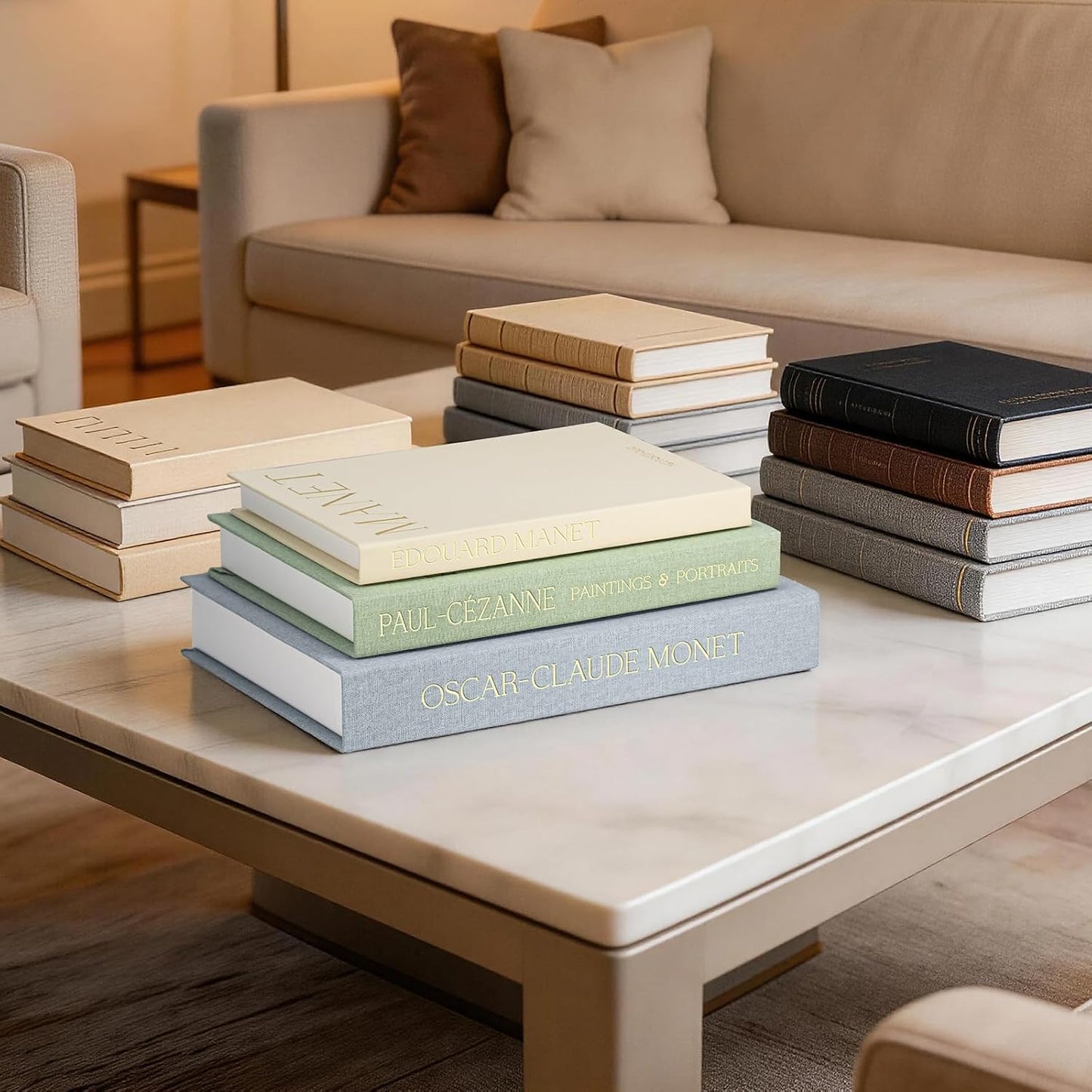 Linen Faux Books / Set of 3
