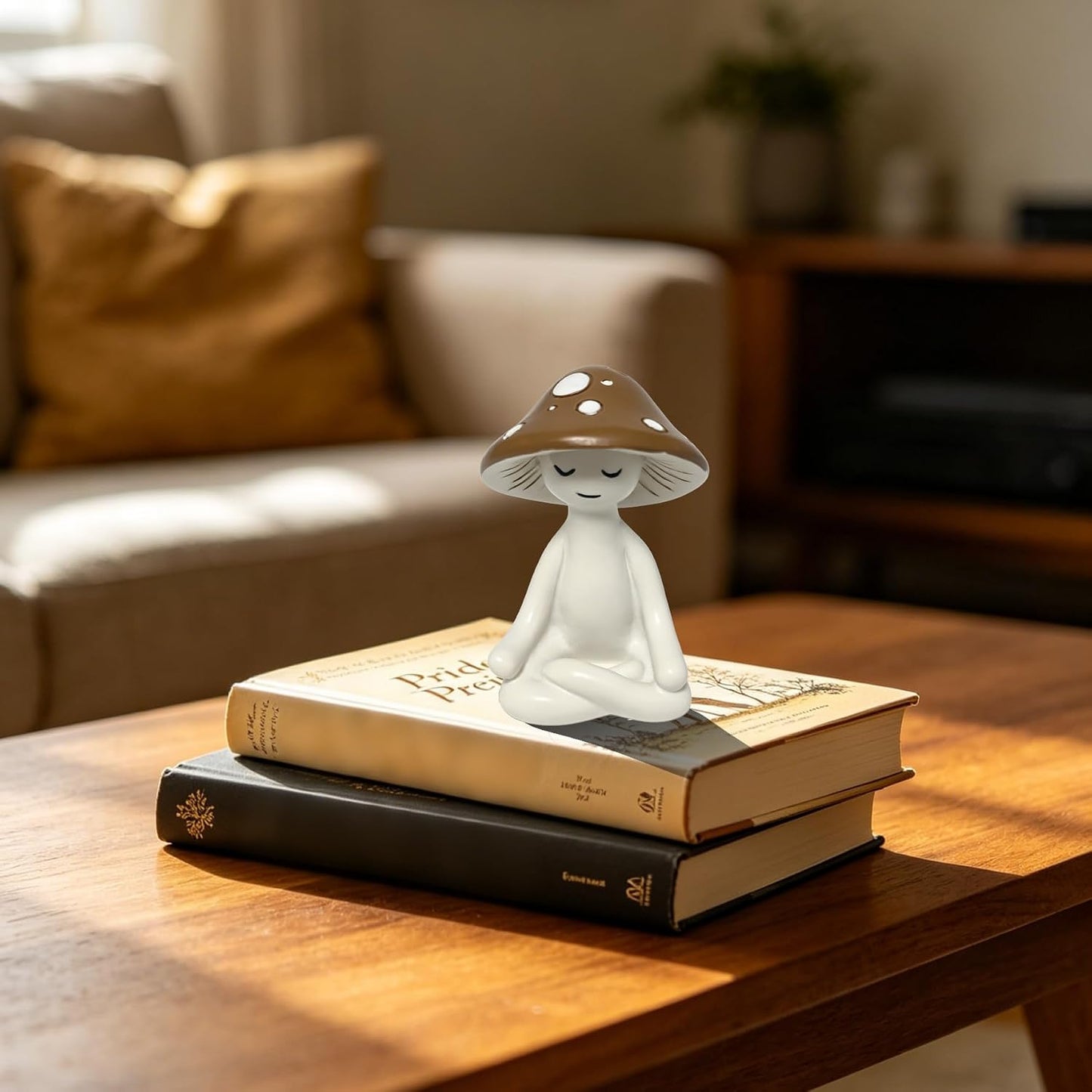 Meditation Mushroom Statue / Small Figurines Mushrooms Decor
